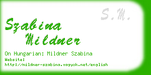 szabina mildner business card